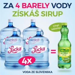 Kup čtyři vody LUCKA a získáš Hello sirup ZDARMA - OSTRAVA a okolí